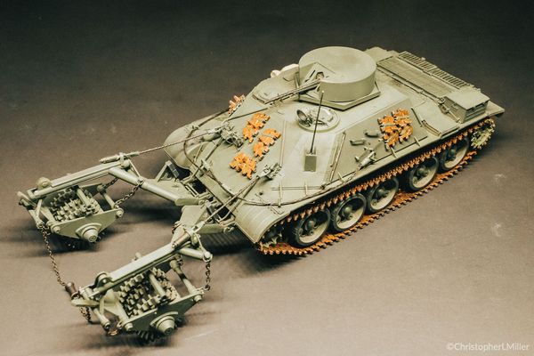 miniart BMR-1 mine roller model finished